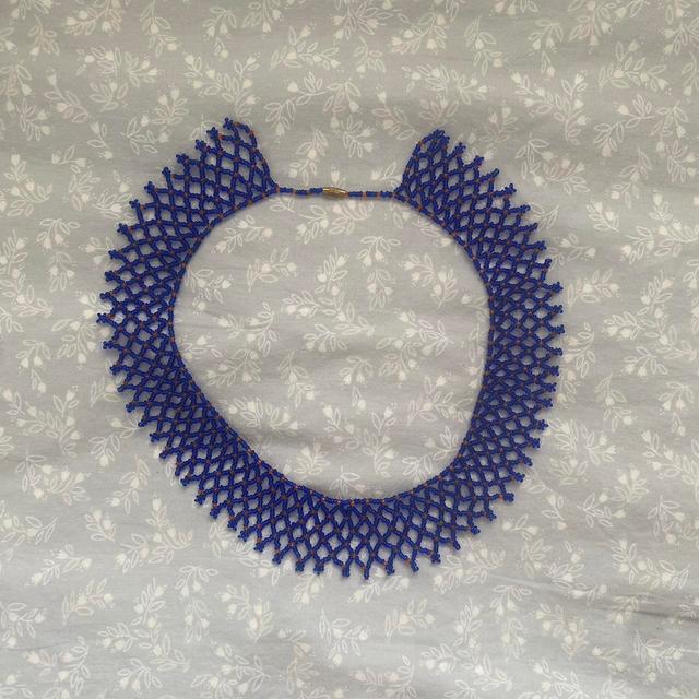 Women's Necklace - Blue/Navy on Productcaster.