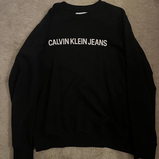 Calvin Klein Men's Sweatshirt - Black - L on Productcaster.