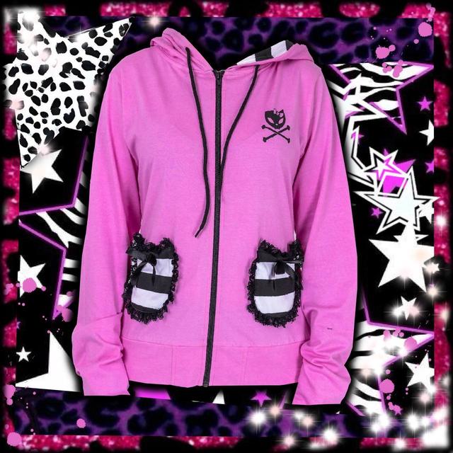 Women's Hoodie - Pink/Black - M on Productcaster.