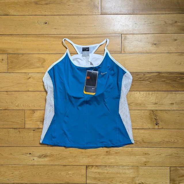 Nike Women's Vest - White/Blue - L on Productcaster.