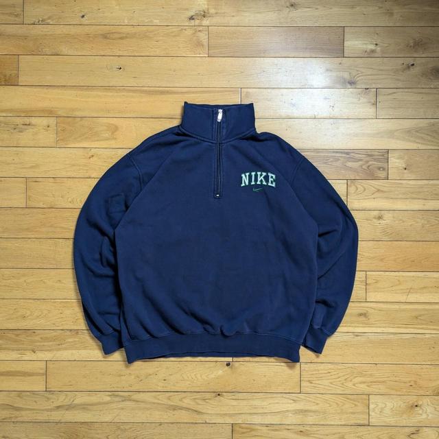 Nike Men's Sweatshirt - Navy/Green - XL on Productcaster.