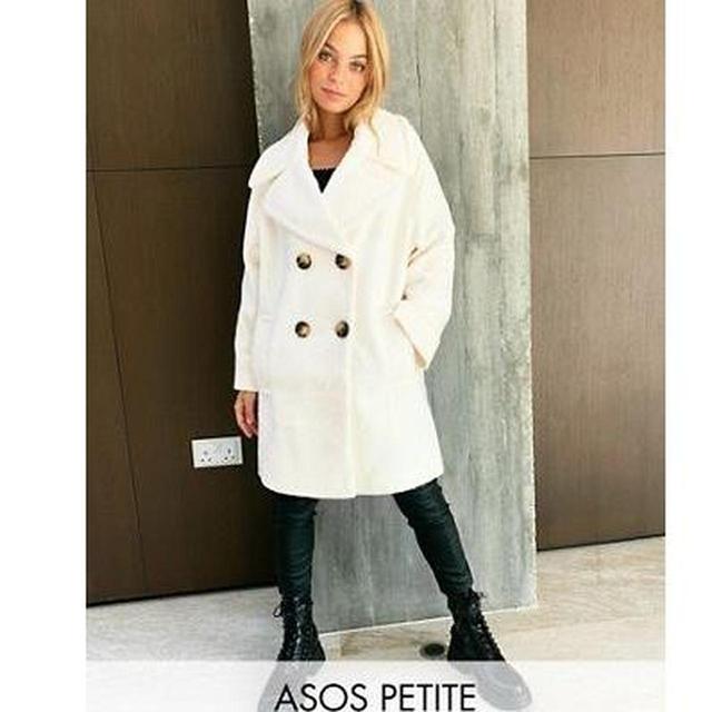 ASOS Petite Women's Coat - White - UK 8 on Productcaster.