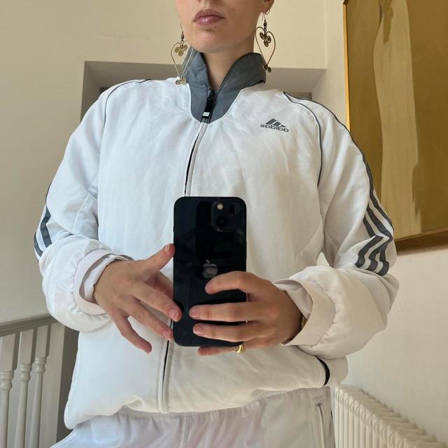 Adidas Women's Jacket - White/Grey - UK 18 on Productcaster.