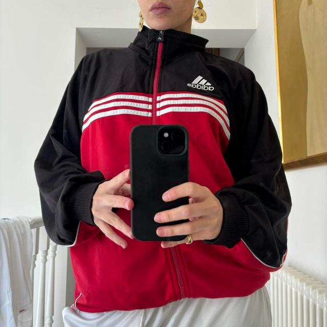 Adidas Men's Sweatshirt - Red/Black - L on Productcaster.