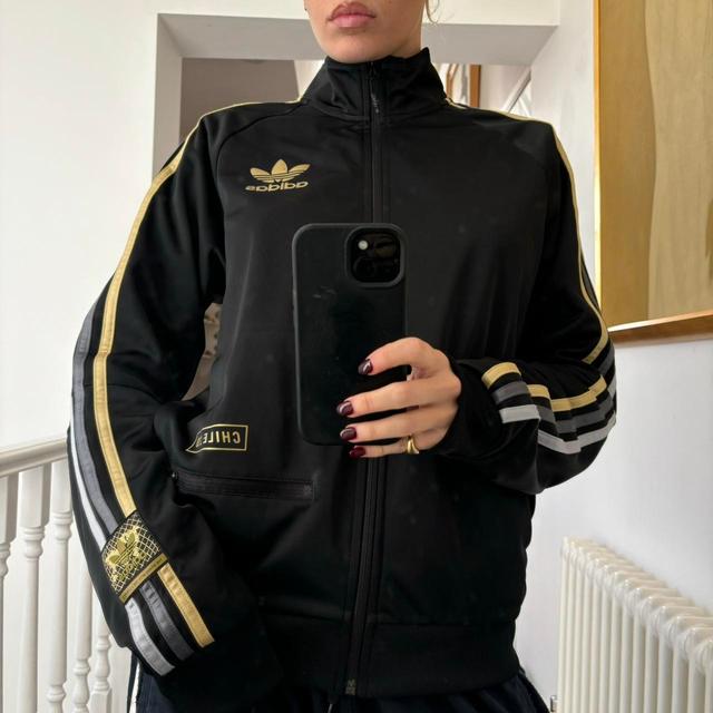 Adidas Men's Sweatshirt - Black/Gold - S on Productcaster.