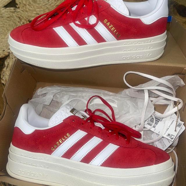 Adidas Originals Women's Trainers - Red/White - UK 7 on Productcaster.