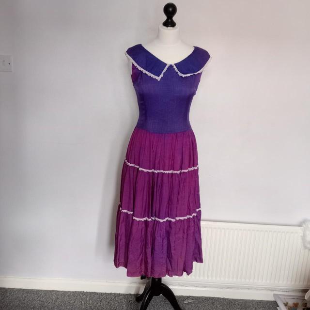 Vintage Women's Midi Dress - Purple - 10 on Productcaster.