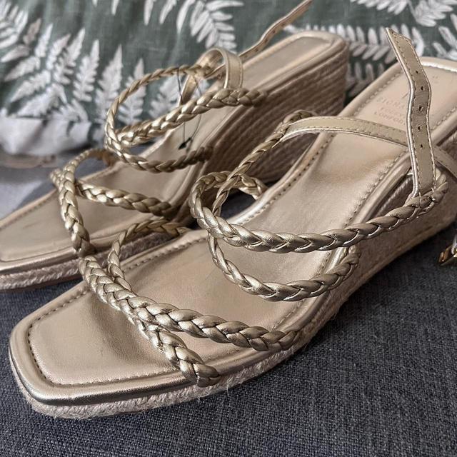 Next Women's Sandals - Gold/Tan - UK 9 on Productcaster.