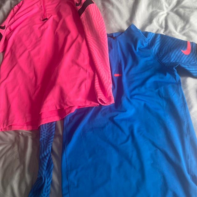 Nike Men's T-shirt - Pink/Blue - M on Productcaster.