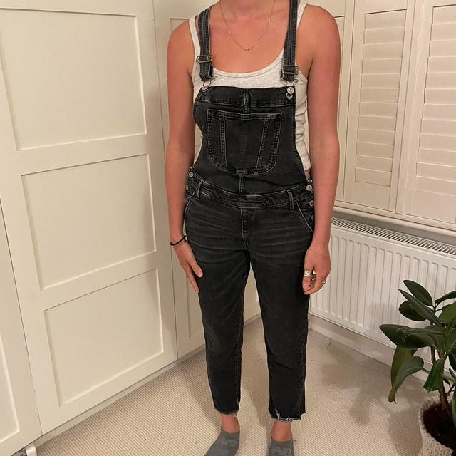 Abercrombie & Fitch Women's Dungarees - Black/Grey - UK 10 on Productcaster.