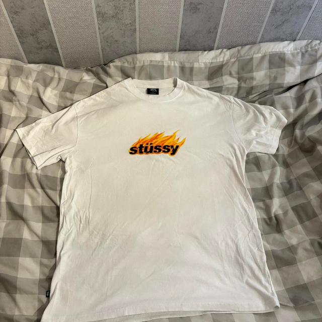 Stüssy Men's T-shirt - White - S on Productcaster.