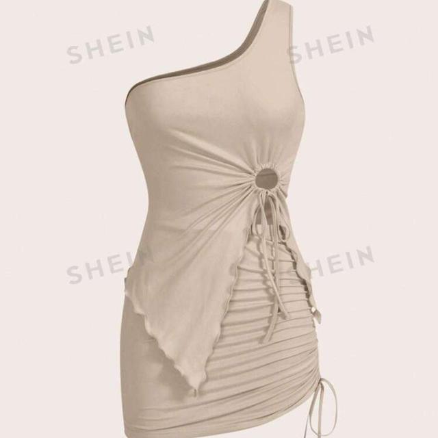 SHEIN Women's Dress - Cream/Tan - 10 on Productcaster.