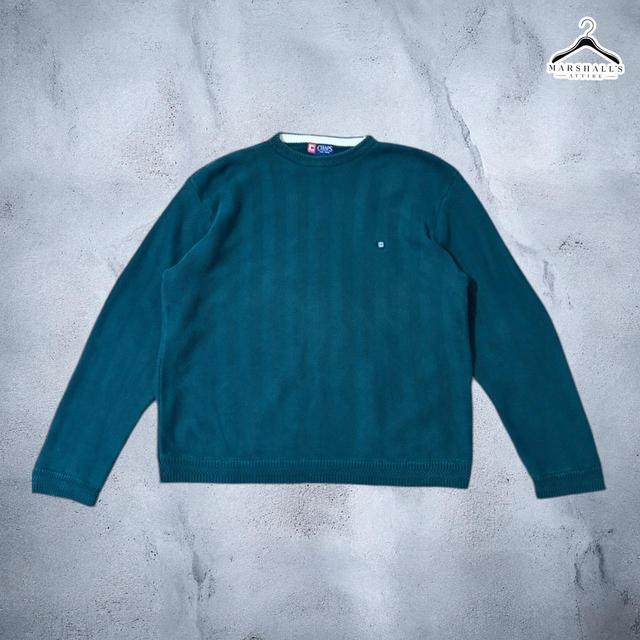 Chaps Men's Sweatshirt - Green/White - XXL on Productcaster.