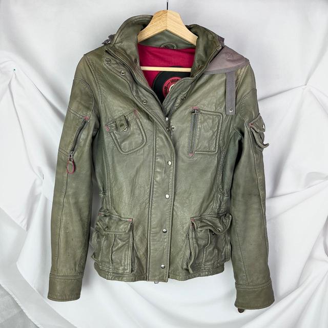 American Vintage Women's Bomber Jacket - Khaki/Green - M on Productcaster.