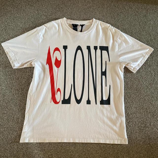 Vlone Men's T-shirt - White/Red - XL on Productcaster.