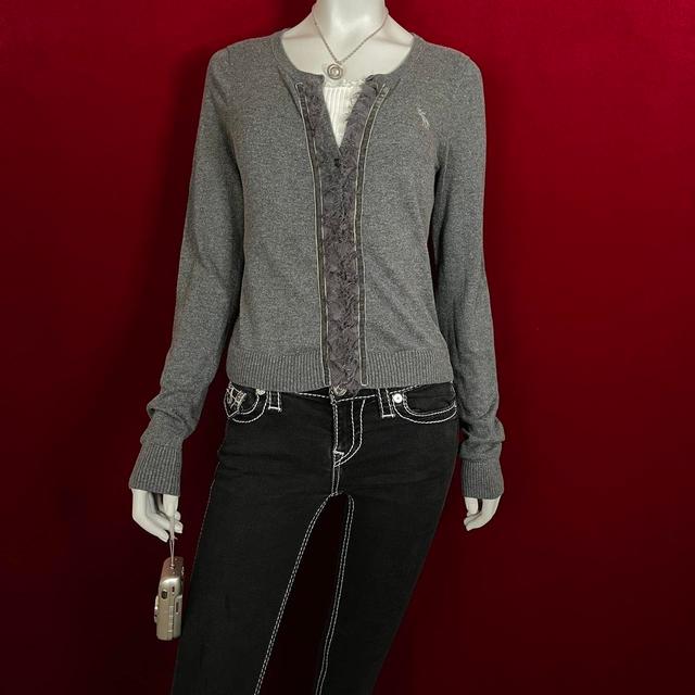 Abercrombie & Fitch Women's Cardigan - Grey - L on Productcaster.