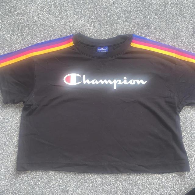 Champion Women's Crop top - Black/Multi - XS on Productcaster.