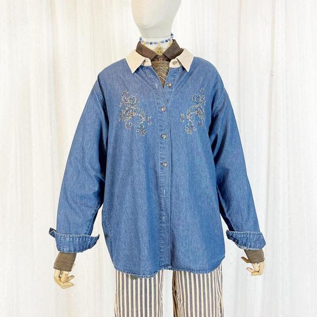 Vintage Women's Shirt - Blue - XL on Productcaster.