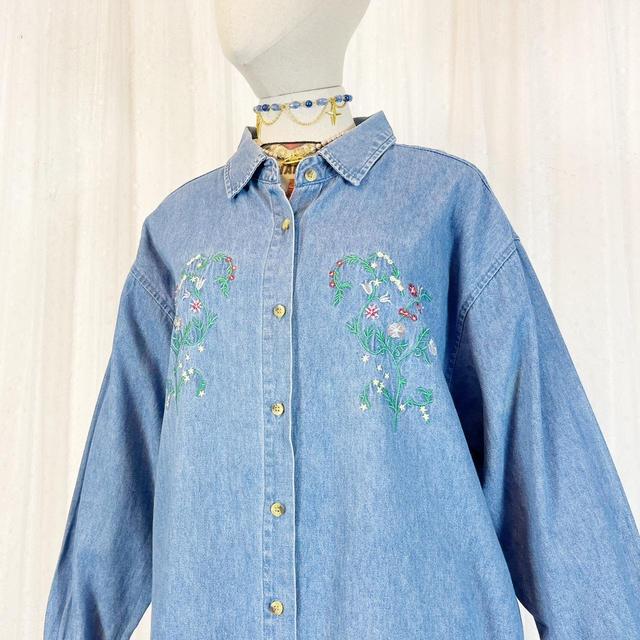 Vintage Women's Shirt - Blue - 12 on Productcaster.