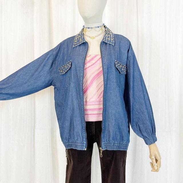 Vintage Women's Lightweight Jacket - Blue - UK 10 on Productcaster.