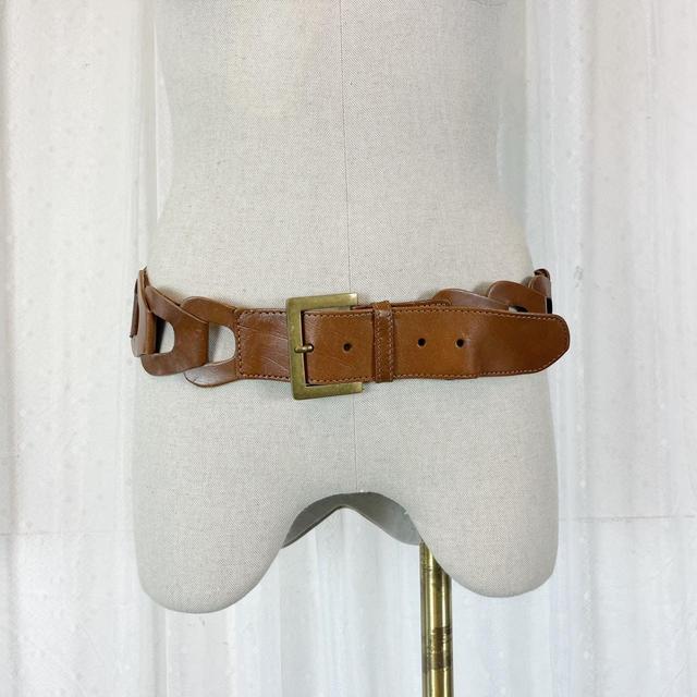 Vintage Women's Belt - Brown/Tan on Productcaster.