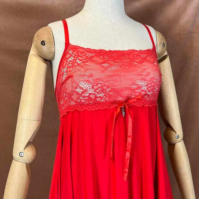 Vintage Women's Slip Dress - Red - 8 on Productcaster.