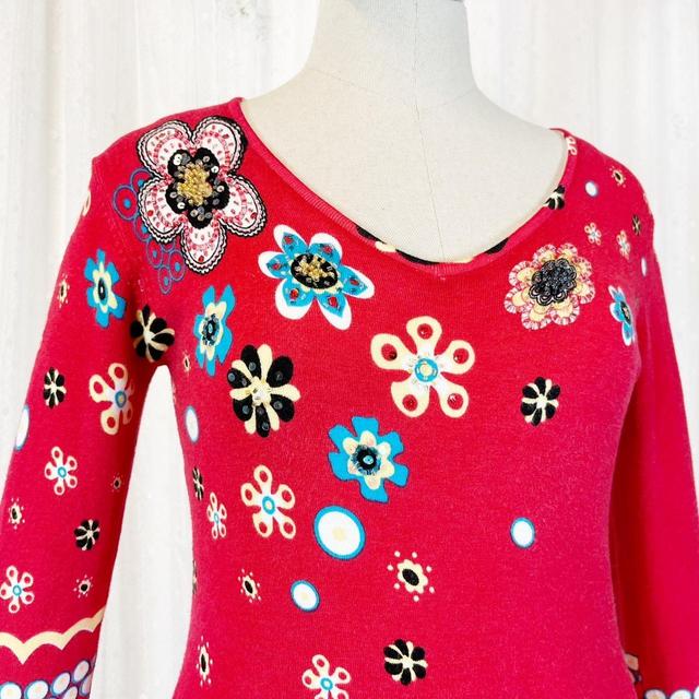 Women's Jumper - Red/Multi - 10 on Productcaster.