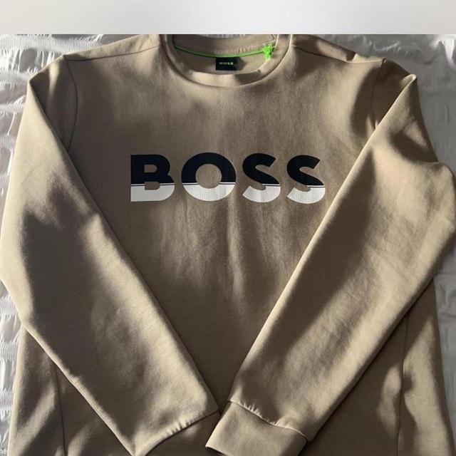 BOSS Men's Sweatshirt - Tan - S on Productcaster.