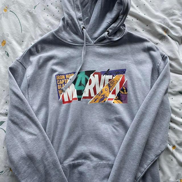 Marvel Men's Hoodie - Grey/Multi - M on Productcaster.