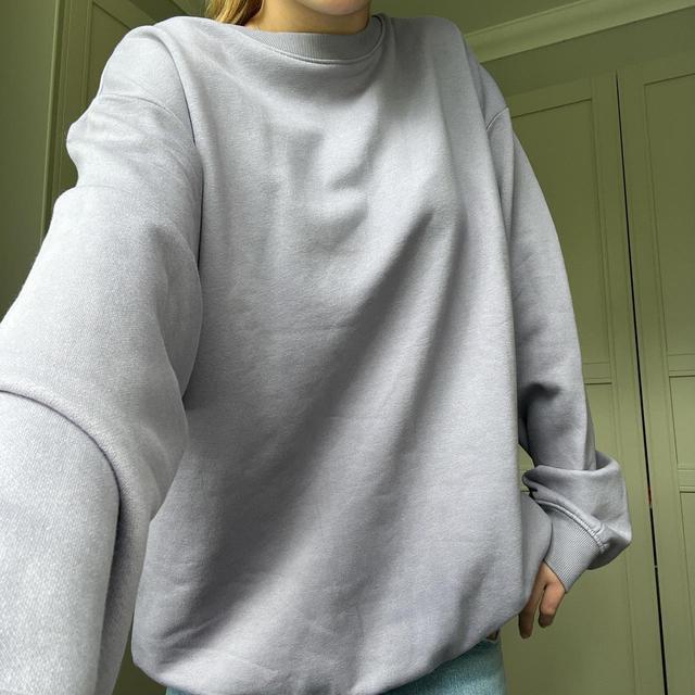 H&M Women's Sweatshirt - Purple/Grey - M on Productcaster.