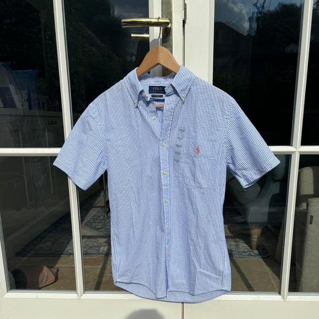 Ralph Lauren Men's Shirt - Blue/White - S on Productcaster.