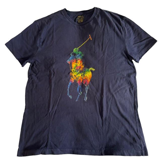 Polo Ralph Lauren Men's T-shirt - Navy/Multi - S on Productcaster.