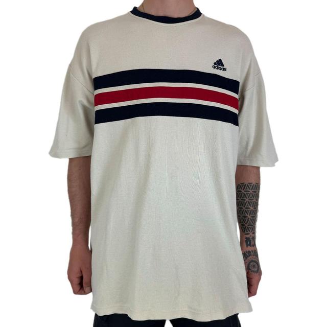 Adidas Men's T-shirt - White/Cream - L on Productcaster.