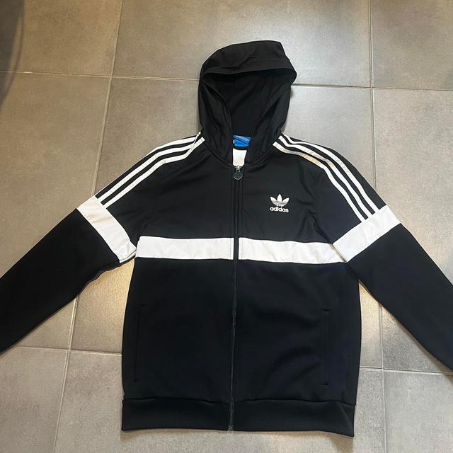 Adidas Kids' Lightweight Jacket - Black/White on Productcaster.