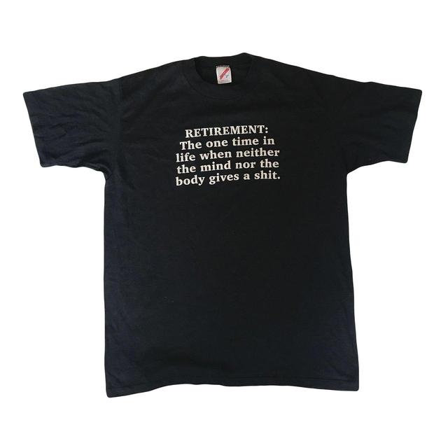 Vintage Men's T-shirt - Black - L on Productcaster.