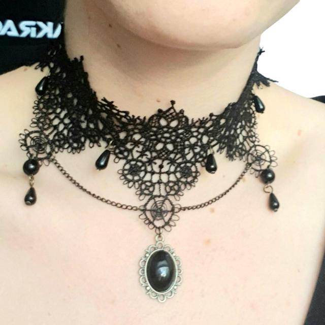 Women's Necklace - Black on Productcaster.