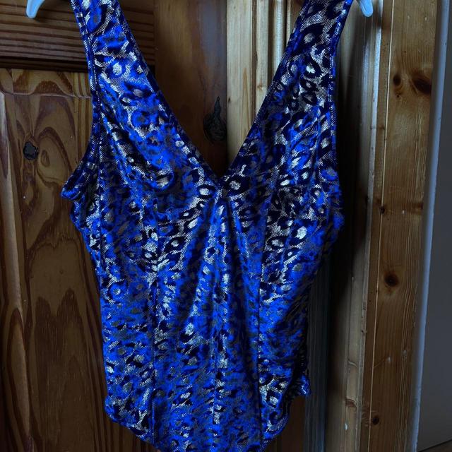 Topshop Women's Bodysuit - Blue/Gold - 6 on Productcaster.