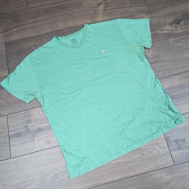 Polo Ralph Lauren Men's T-shirt - Green/Pink - M on Productcaster.