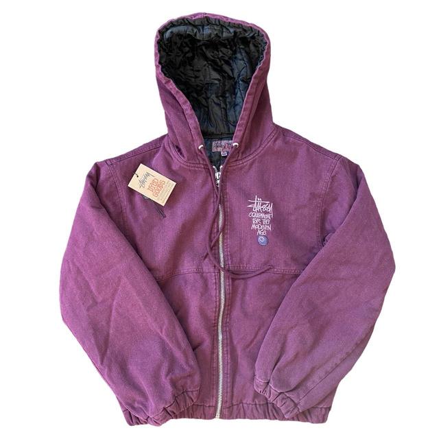 Stüssy Men's Jacket - Burgundy/Red - S on Productcaster.