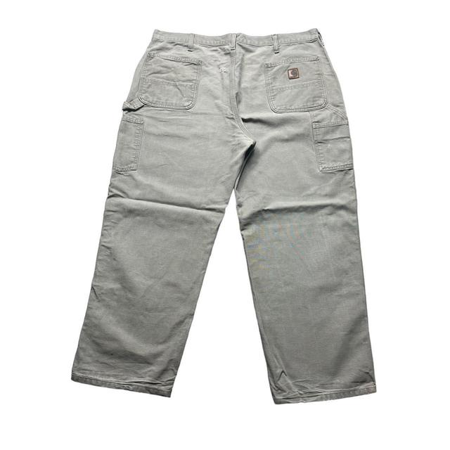 Carhartt Men's Straight leg Embroidered Trousers - Grey/Cream - 42" on Productcaster.