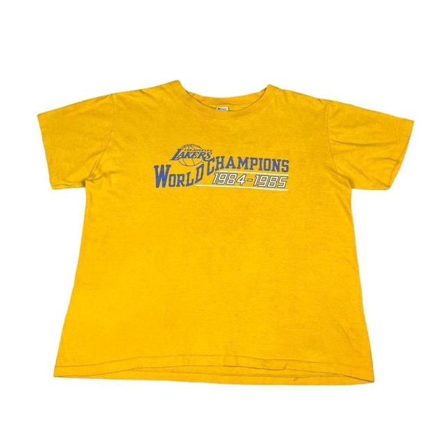 Champion Men's T-shirt - Yellow/Purple - M on Productcaster.