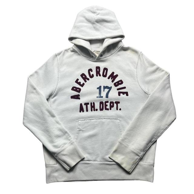 Abercrombie & Fitch Men's Hoodie - White/Red - XL on Productcaster.