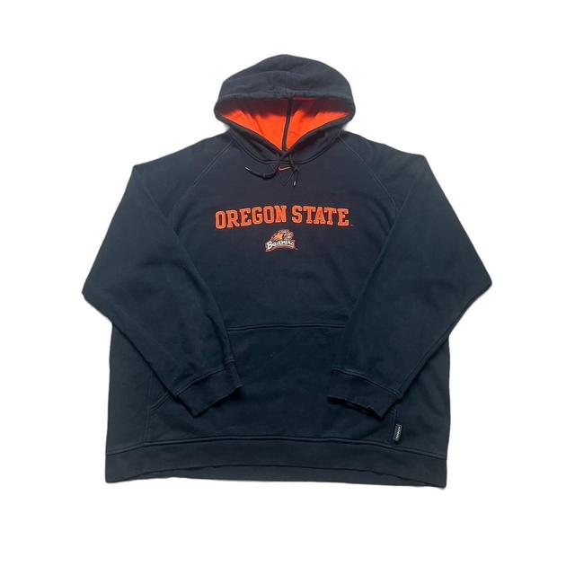 Nike Men's Hoodie - Black/Orange - XXL on Productcaster.