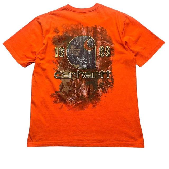 Carhartt Men's T-shirt - Orange/Khaki - M on Productcaster.