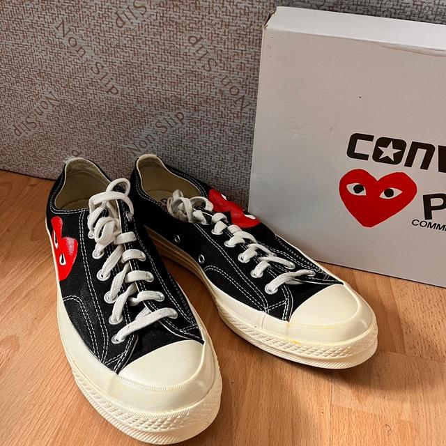 Comme des Garçons Play Men's Trainers - Black/Red - UK 11 on Productcaster.