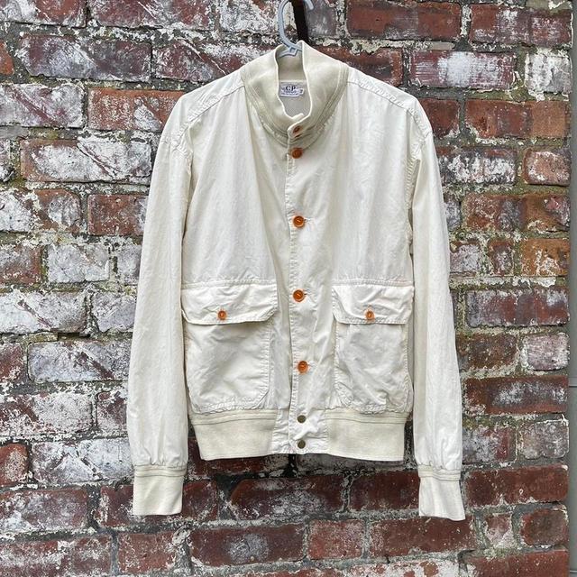 CP Company Men's Jacket - Cream/White - M on Productcaster.