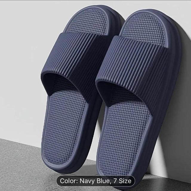 Men's Slides - Navy/Blue - UK 7 on Productcaster.