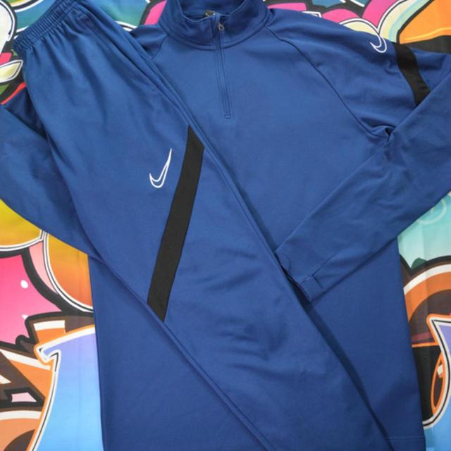 Nike Men's Hoodie - Blue/Black - S on Productcaster.