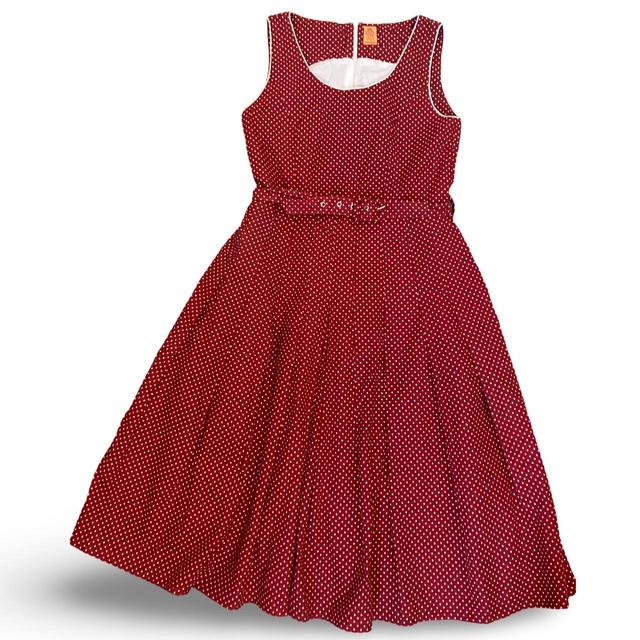 Women's A-line Dress - Red/White - 8 on Productcaster.