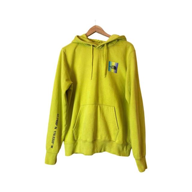 The North Face Men's Hoodie - Yellow/Green - M on Productcaster.